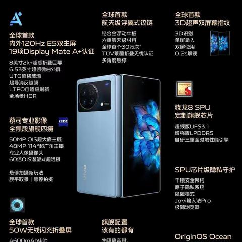 〈枣强信誉楼〉vivo最新折叠旗舰手机XFlod现接受预定