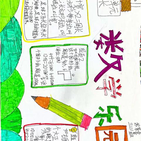 作业巧设计 助力促“双减”｜“思维导图让数学复习更轻松”——民安路小学三年级1,2班思维导图数学分层作业