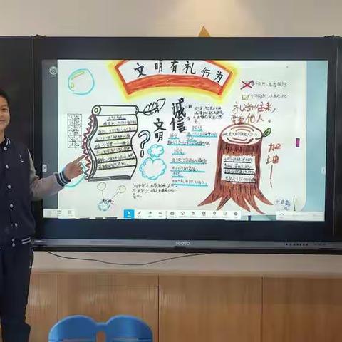 以文明言行，建和谐校园——东明中学八年级文明言行主题班会