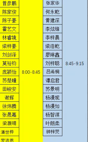 102 返校物品准备清单