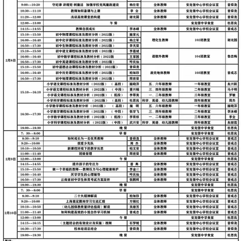 安龙堡中心学校2023年春季学期校本培训活动简报