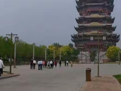 滨州黄河河务局离退休老同志参观蒲园黄河楼