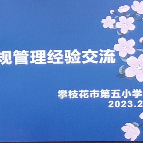 耕耘含情育人有方——攀枝花市第五小学校班主任经验交流会