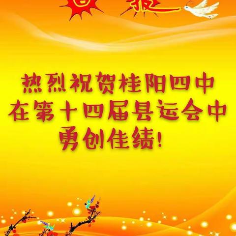 阳光体育，魅力四中——热烈祝贺桂阳四中在第十四届县运会中勇创佳绩
