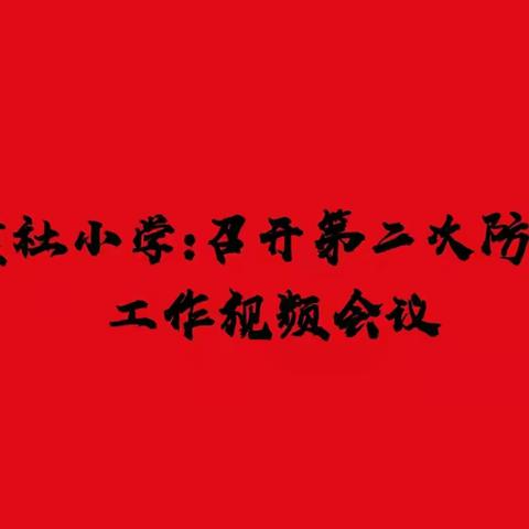 董社小学第二次防疫工作视频会议