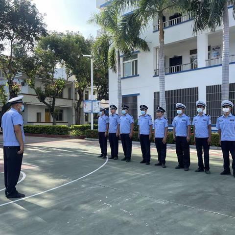 马岭中队组织天涯海岸派出所开展交通指挥手势培训