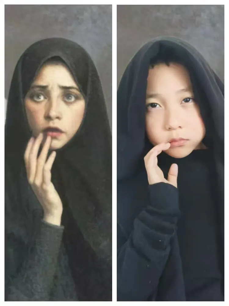 阳信县第二实验小学美术寒假活动展示《名画模仿秀》