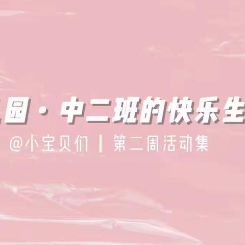 异彩童年，活力无限—中二班第二周活动合集