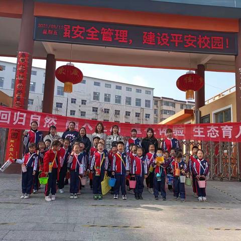 拥抱春天，呵护绿色——金城幼儿园大三班植树实践活动