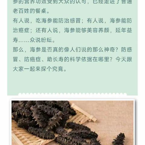 每个季节食用海参3-4周，给身体带来一次健康理疗