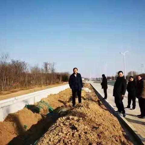 鄢陵县建投公司督查“一场两路”环保施工落实情况