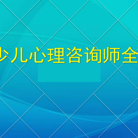 少儿心理咨询师全套 胜伟忠课堂分享