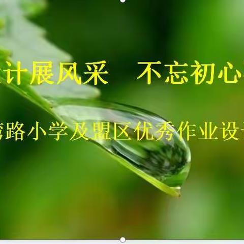 作业设计展风采 不忘初心砥砺行