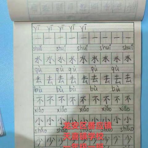 龙安区善应镇天喜镇学校小学语文“练字小达人”第31天打卡