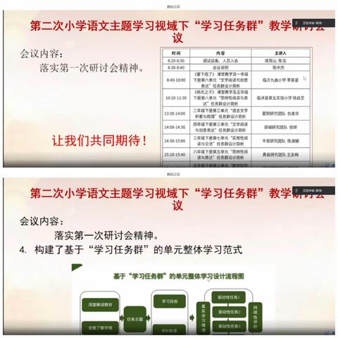 【卓越21中】春路“研”添花，花动一山春色。——记21中小学部观看《临沂市小学语文主题下“学习任务群”教学》活动