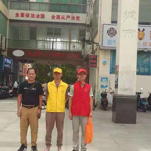 海口市机关事务管理局第一党支部到海秀街道金鼎社区开展社会文明大行动巡查工作