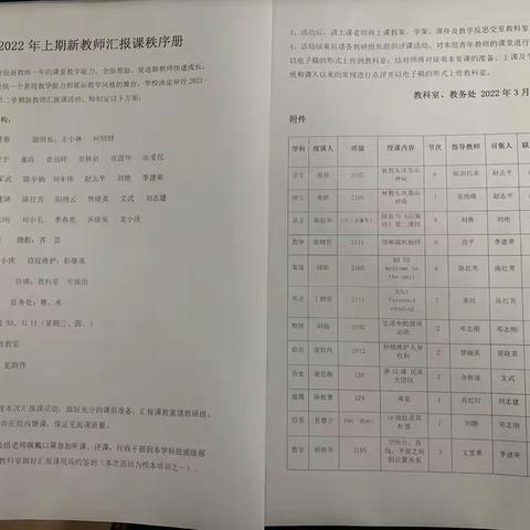 百花齐放春满园  绽放青春共成长——记2022上期新教师汇报课