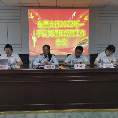 ☀️总结分析 鼓足干劲🌟农行东昌支行召开一季度党建和经营工作会议