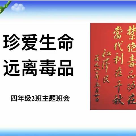 珍爱生命，远离毒品——神木六小四（2）中队主题班会