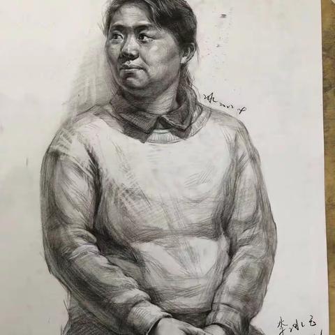 琼台师范学院美术学院美术学专业教学课业展示-2020美术学国画班《素描人物》