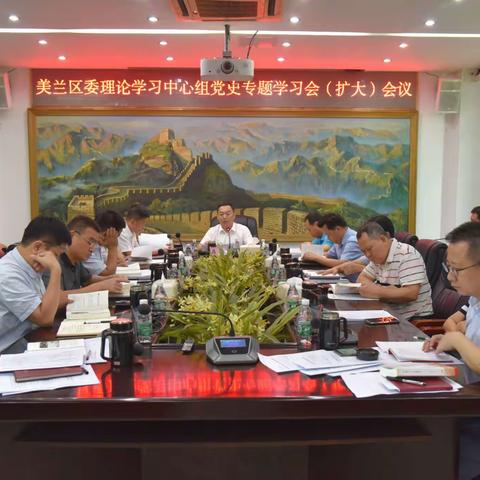 美兰区召开区委理论学习中心组党史专题学习会（扩大）会议