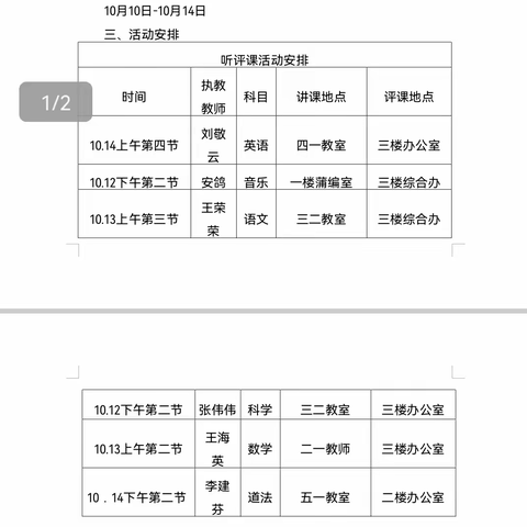 锦秋湾头中心小学举行“落实‘双新’，教研赋能”教学常规月听评课活动