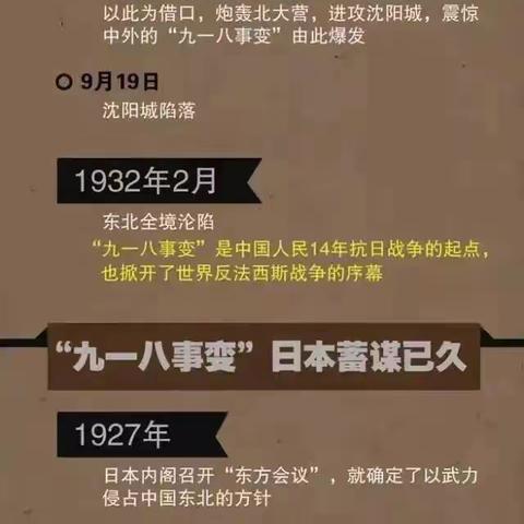 “勿忘国耻 强我中华” ——黑河第六小学四年二班“九一八事变纪念日”主题活动