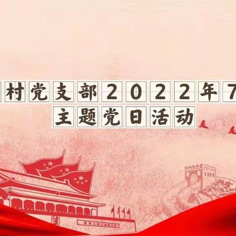 西涉村开展2022年7月份主题党日活动