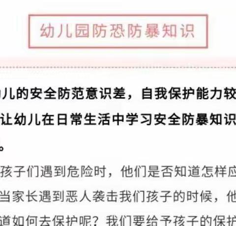 农场幼儿园“反恐防暴”安全小知识