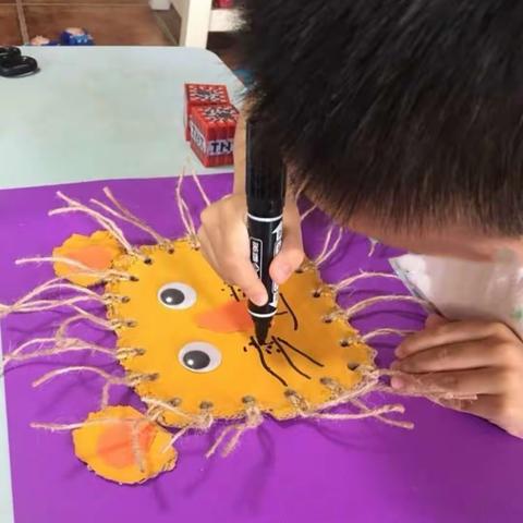 手工：麻绳狮子