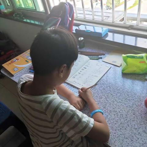 今天在家写作业