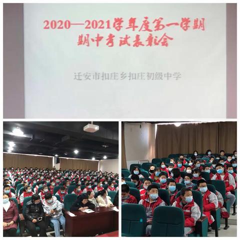 扣中教育||“调适心态 再决将来”八年级2020-2021学年度第一学期期中考试表彰会