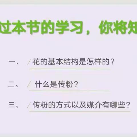 海口市海联中学理化生组公开课——《开花和结果》