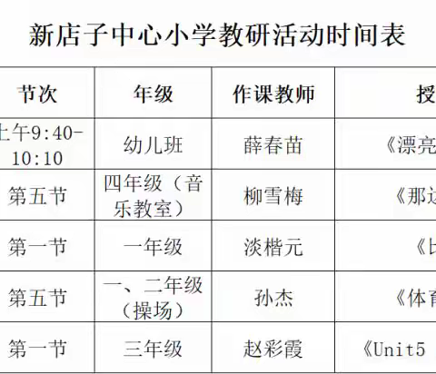 以听促教，教研相长 ——新店子中心小学教研活动纪实