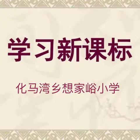 聚焦新课标，赋能新课堂——化马湾乡想家峪小学新课标学习