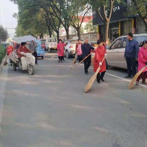 西土山乡杜庄市场持续参加净城活动