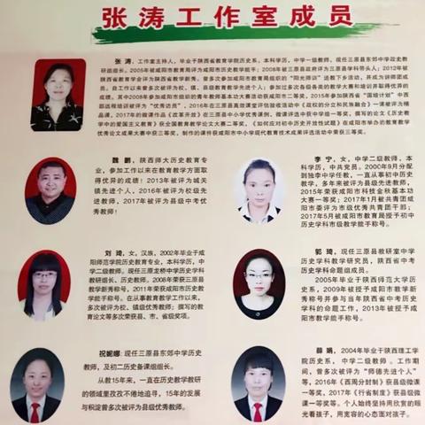 名师引领 纳新吐蕊—三原县张涛初中历史名师工作室成员纳新活动正式启动