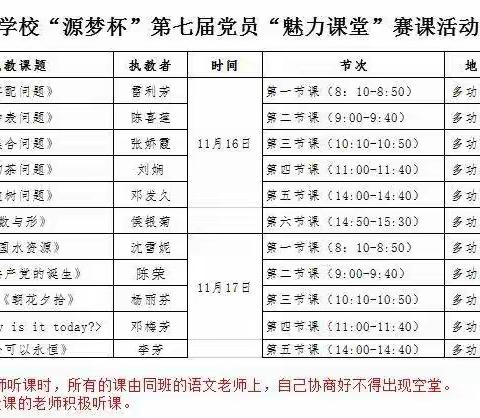 教学展风采，赛课促成长——第七届“源梦杯”教学比武