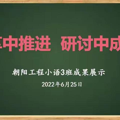 【小语3班】百舸争流，奋楫者先———二道区朝阳工程小语3班教师学习成果展示活动