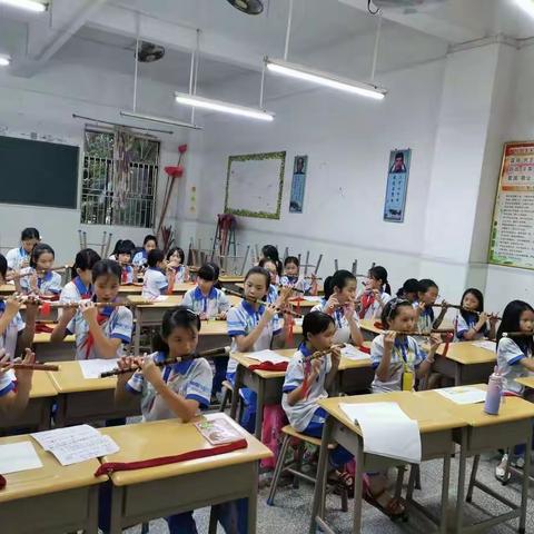 电白汉山学校少年宫笛子社团活动剪影