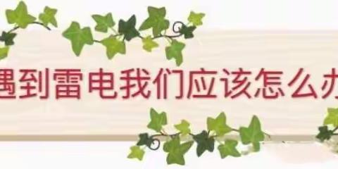 “园长妈妈和我有个约会”系列主题活动——《安全“童”行，携手未来》之雷雨来了我不怕