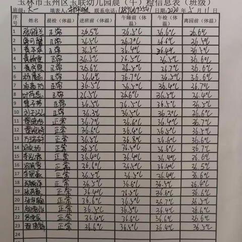 玉联幼儿园大一班开学第一天