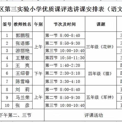 深耕自己，追光而行——菏泽市定陶区第三实验小学优质课评选活动（语文组）