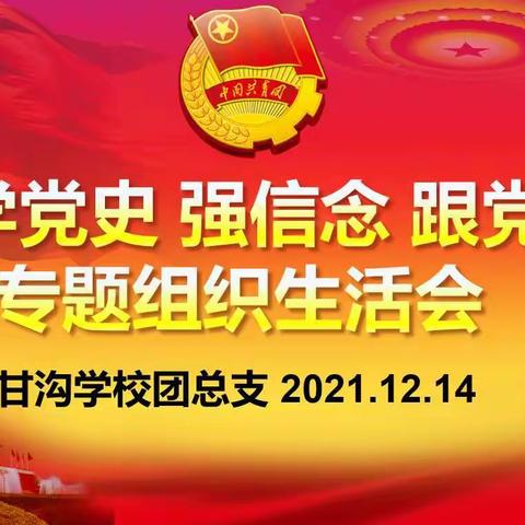 创建文明城市 争当文明少年——甘沟学校团总支“学党史、强信念、跟党走”专题组织生活会