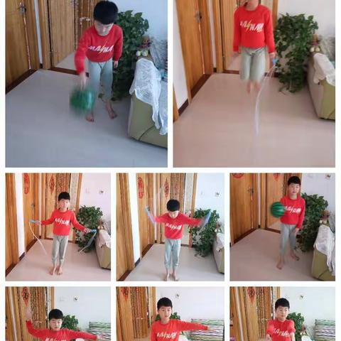 “停课不停学”第五实验小学二年级三班贺俊宸同学，在家也能认真学习