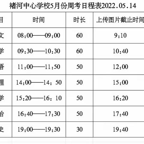 依考促教，以测督学——褚河中心学校九年级组织开展线上教学阶段性检测