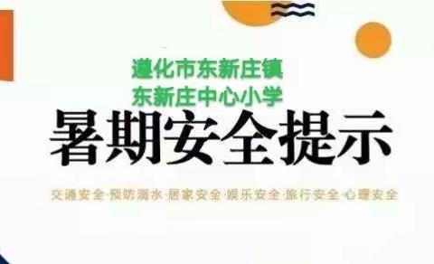 【快乐暑假 安全相伴】                  遵化市东新庄镇东新庄中心小学     2020暑期安全提示