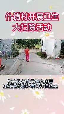 什错村开展卫生整治活动