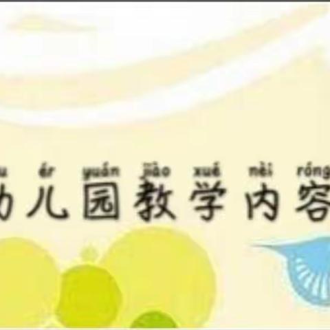 小二班第十一周教学内容