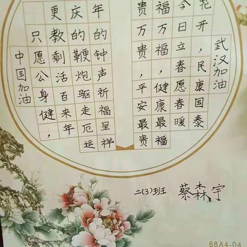 抗击新型冠状病毒，我们一起努力！—崇善龙光小学2018级3班